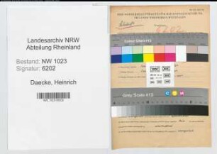 Entnazifizierung Heinrich Daecke , geb. 19.05.1893 (Postassistent)