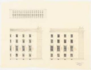 Verwaltungsbau der UFA (Universum Film AG), Potsdam-Babelsberg: Fassadenausschnitt mit Dekoration, Ansicht