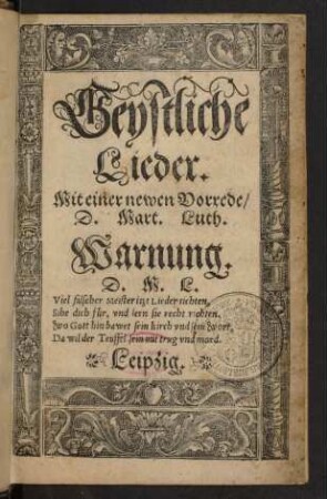 Geystliche Lieder.