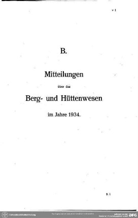 Mitteilungen über das Berg- und Hüttenwesen. Bergbau