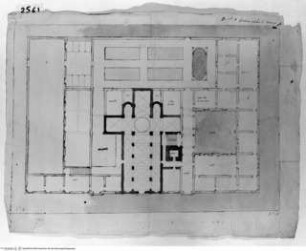 Musiano, Badia dei Santi Stefano e Bartolomeo, Grundriss des Klosters