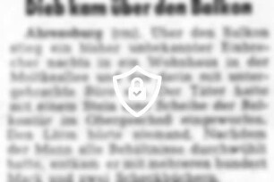 Dieb kam über [Name maskiert]