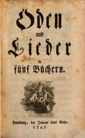 Oden und Lieder : in fünf Büchern