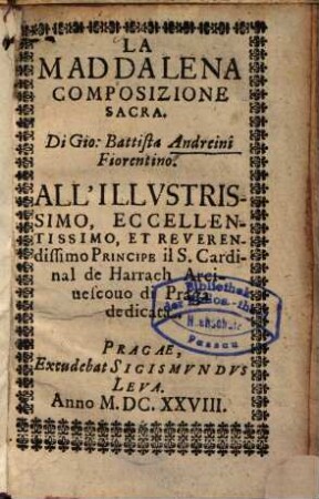 La Maddalena : composizione sacra
