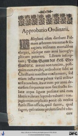 Approbatio Ordinarii.