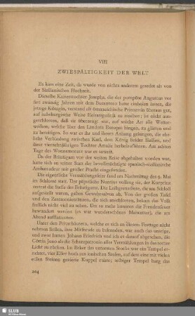 VIII. Zwiespältigkeit Der Welt