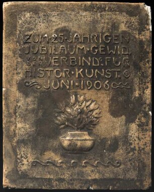 Inschriftenrelief zum Bildnisrelief Max Jordans (Kleinfassung)