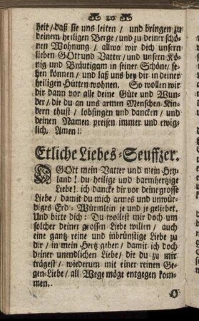 Etliche Liebes-Seuffzer.