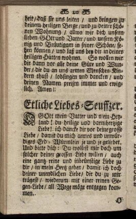 Etliche Liebes-Seuffzer.