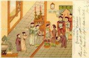 Postkarte mit chinesischem Motiv