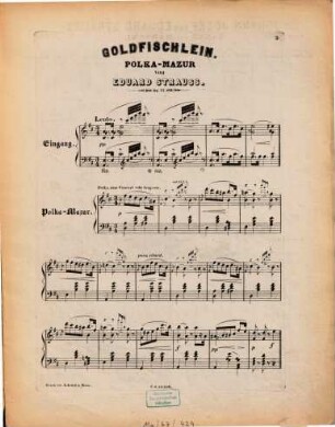 Goldfischlein : Polka-Mazur für Pianoforte ; op. 77