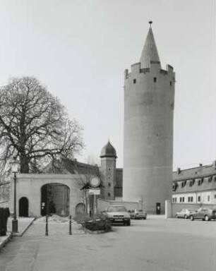 Zschopau, Schloss Wildeck, Wolkensteiner Tor und Bergfried, Südseite