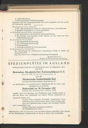 Studienplätze im Ausland