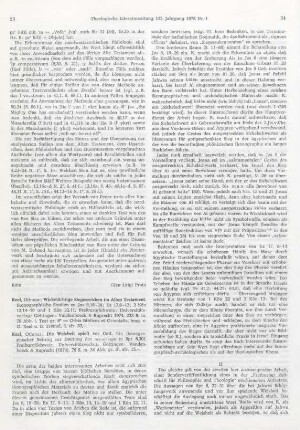 23-25 [Rezension] Keel, Othmar, Wirkmächtige Siegeszeichen im Alten Testament