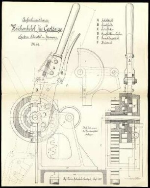 Weichenhebel für Gestänge. System Schnabel u. Henning