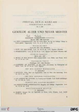 Gemälde alter und neuer Meister (Nr. 1-168)