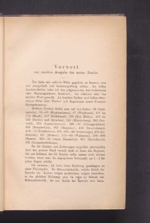 Vorwort zur zweiten Ausgabe des ersten Bandes.