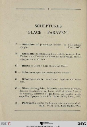 Sculptures glace – Paravent (Nr. 45-52)