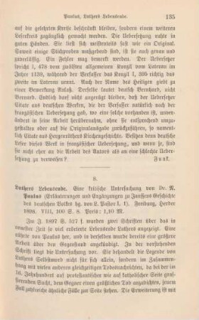 135-136 [Rezension] Paulus, Nikolaus, Luthers Lebensende
