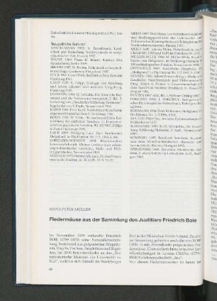 Fledermäuse aus der Sammlung des Justitiarts Friedrich Boie