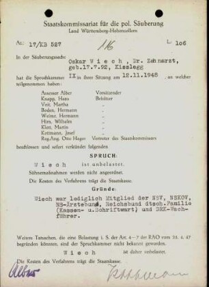 Wiech, Oskar, Dr.