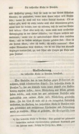254-260 Aufforderung die lutherische Kirche in Preußen betreffend