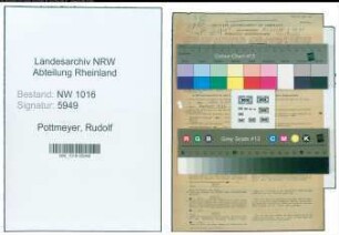 Entnazifizierung Rudolf Pottmeyer , geb. 25.11.1892 (Dentist)