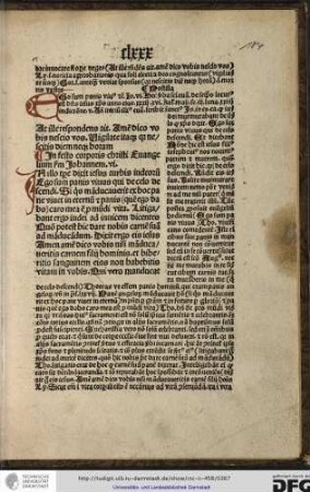 In illo tempore dixit Iesus Ego sum panis... Ante initium illius evangelii scribit sanctus Johannes in eodem capitulo, quod Iudei murmurabant...