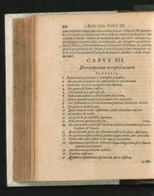Caput VII. De exceptione acceptilationis.