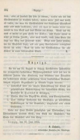 384 Anzeige