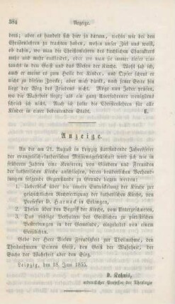 384 Anzeige