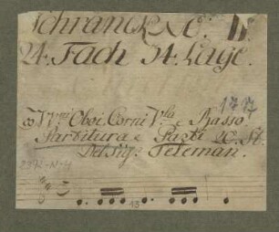 Ouverture, faite par Telemann