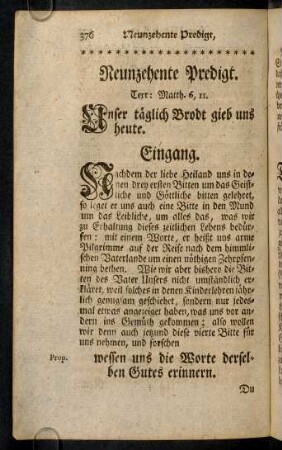 376-398, Neunzehente Predigt