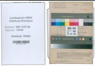 Entnazifizierung Walter Gasteyer , geb. 03.07.1914 (Zoellner)