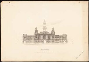 Schloss Christiansborg, Kopenhagen Wiederaufbau: Ansicht