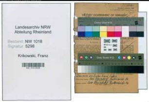 Entnazifizierung Franz Krikowski , geb. 07.08.1894 (Handlungsreisender)