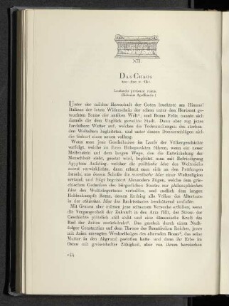 XIII. Das Chaos