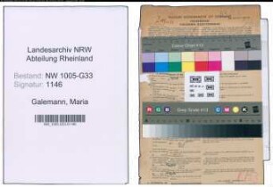 Entnazifizierung Maria Galemann , geb. 23.09.1893 (Lehrerin)