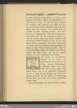 Kultur des menschlichen Körpers