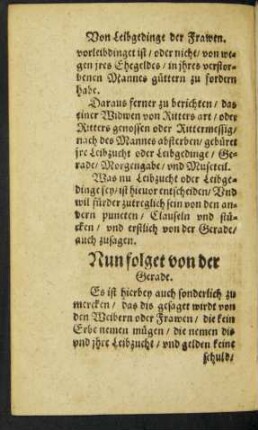 Nun folget von der Gerade.