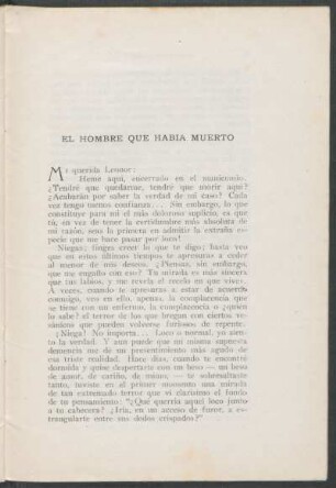 El hombre que había muerto