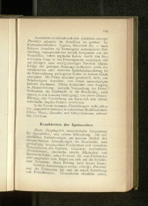 Krankheiten der Speiseröhre.