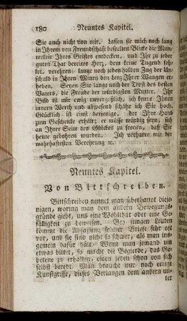 Neuntes Kapitel. Von Bittschreiben.