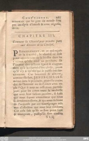 Chapitre III. Comment la Charité peut prendre part aux devoirs de la Civilité.