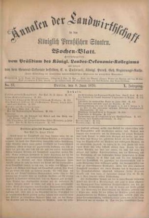 No. 23. Berlin, den 8. Juni 1870. X. Jahrgang.