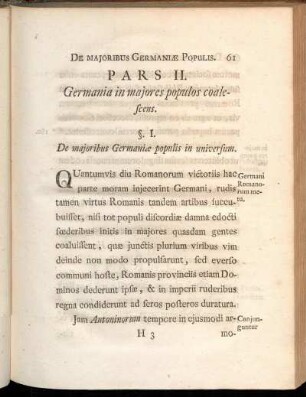 Pars II. Germania in majores populos coalescens.