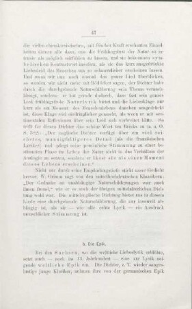 b. Die Epik.