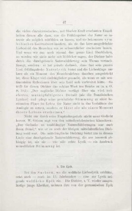 b. Die Epik.