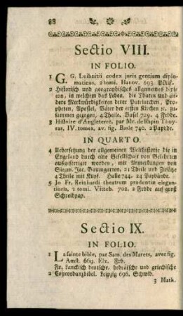 Sectio VIII.