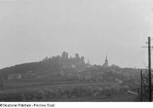 Fernansicht der Stadt und Burg Stolpen